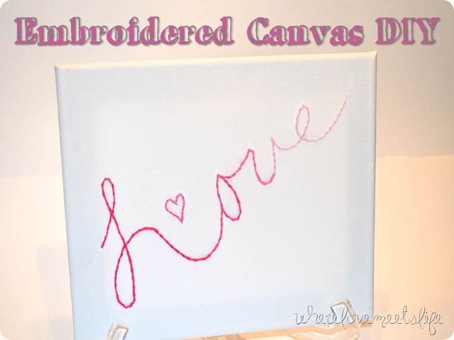Embroidered Canvas DIY