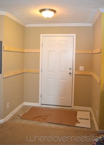 Entryway before paint